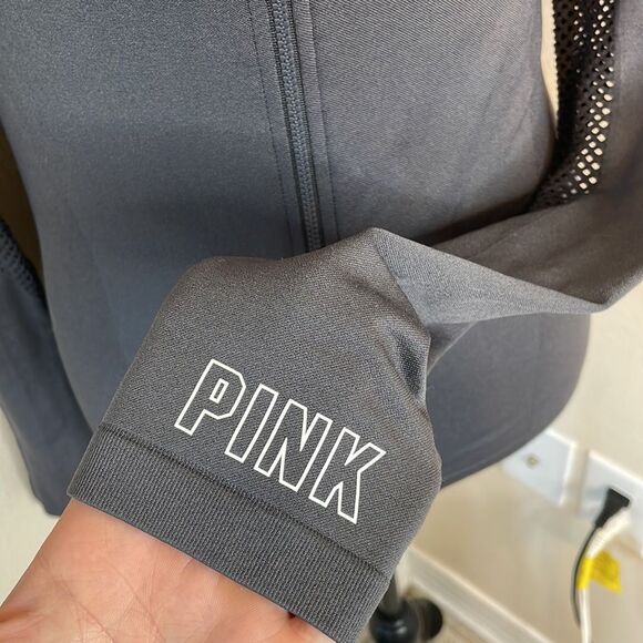 PINK grey athletic mesh jacket - Picture 4 of 8